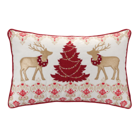 Nordic Raindeer Throw Pillow