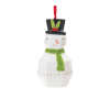 Whimsical Santa and Snowman Ornament