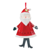 Whimsical Santa and Snowman Ornament