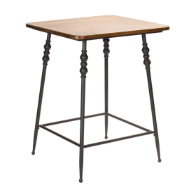 Iron and Wood Accent Table