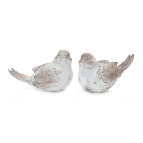 White Washed Bird Figurine