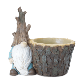 Tree Trunk Gnome Planter