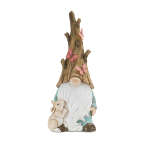 Tree Trunk Gnome Statue