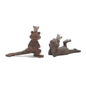 Royal Lounging Frog Figurine