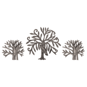 Peace Trees with 3D Birds - Set of 3