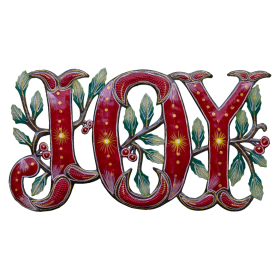 Painted Joy with Holly Berries