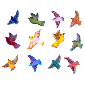 Painted Mini Birds - One Dozen