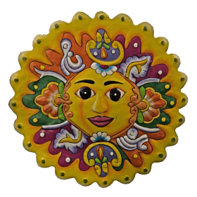 Painted Sun with Dotted Border