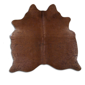 ACID WASHED HAIR ON COWHIDE DYED BROWN ON BROWN