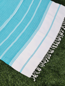 Turkish Beach/Bath Towels-Easy Carry Quick Dry Throw- Aqua