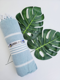 Throw/Blanket Turkish Towel Easy carry Quick Dry FADED AQUA