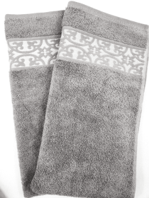 Terry Hand Towel Soft - 2 Pieces GRAY