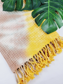 Throw Blanket, Turkish Towel Cotton XLARGE YELLOW