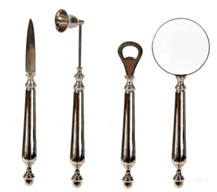 Four-in-One Décor Piece with Magnifie, Letter Opener, Bottle Opener, and Candle Snuffer