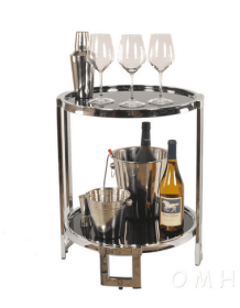 Anne Home - Chrome-Framed Round End Table