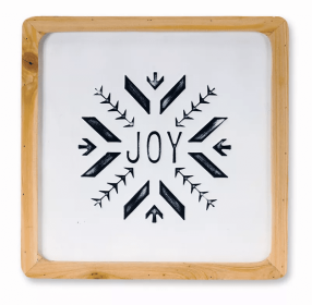 Joy Frame 15.5"SQ (Set of 2) Iron/Wood