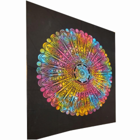 Chakra Wheel Mandala Pattern Tapestry