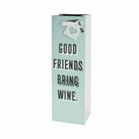 Good Friends Bring Wine Single-Bottle Wine Bag