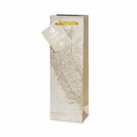 California Wine Map Single-Bottle Bag By Cakewalk