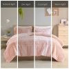 Twin/Twin XL Pink Blush Soft Sherpa Faux Fur 2-Piece Comforter Set