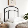 Twin size Transitional Headboard in Textured Black Metal Finish