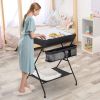 Black Folding  Wide Nursery Diaper Baby  Changing Table