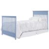 Pine Wood 4-in-1 Modern Convertible Crib Toddler Bed Daybed Baby Blue Finish