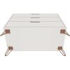 Modern Bedroom Scandinavian Style 3-Drawer Dresser in Off-White Natural Finish