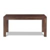 Modern Farmhouse 63-inch Solid Wood Dining Table in Rustic Brown Finish