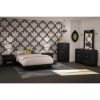 6-Drawer Dresser for Contemporary Bedroom in Black Finish