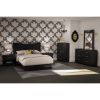 6-Drawer Dresser for Contemporary Bedroom in Black Finish