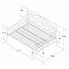 Full Metal Daybed Frame Contemporary Design Day Bed in Bronze Pewter Finish