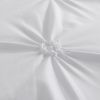 King Size All Season Pleated Hypoallergenic Microfiber Reversible 3 Piece Comforter Set in White