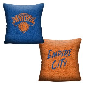 Knicks OFFICIAL "Invert" Woven Pillow