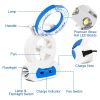 Desk Cooling Fan w/180°Adjustable LED Lamp Baby Stroller Fan Emergency Flashlight Torch