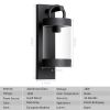 Wall Lights Outdoor Lantern with Dusk to Dawn Sensor E26 Bulb (Not Include) Max 28W