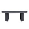 Expandable Dining Table,Solid Top Extending Table Modern Kitchen Table, Leisure Desk for Kitchen Dining Living Room Apartment.BLACK