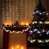 Christmas Decoration LED Ribbon Lights Christmas Tree Ornaments DIY Lace Bows String Light Navidad Home Decoration New Year 2023