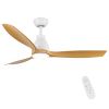 52 in.Outdoor/Indoor Integrated LED Natural Imitation  Modern Ceiling Fan with Lights and Remote Control