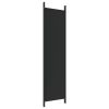 4-Panel Room Divider Black 78.7"x78.7" Fabric