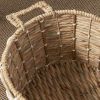 Hubertus Round Water Hyacinth Woven Basket with Handles - 18" x 18" x 15" - Natural Brown - For Clothes, Towels, Canvas, Toys and Magazine Storage and