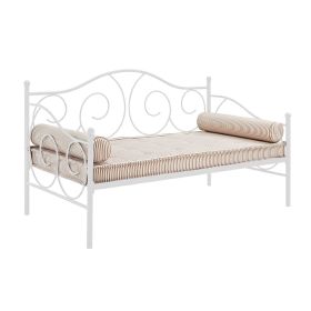 Twin size White Metal Day Bed Frame - 400 lb Weight Limit