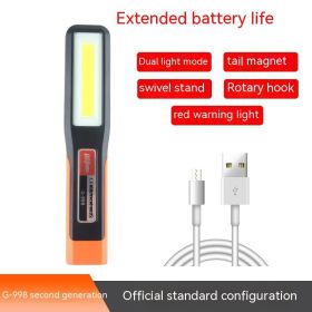 Work Light Auto Repair Super Bright Strong Light Led With Magnet Car Repair Lighting Flashlight (Option: G998Second generation)