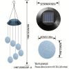 GANGES SA Solar Color-Changing Wind Chime Hanging Light; Led Wind Chime Light With Hanging Chestnut Balls; Festive Decoration