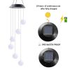 GANGES SA Solar Color-Changing Wind Chime Hanging Light; Led Wind Chime Light With Hanging Chestnut Balls; Festive Decoration